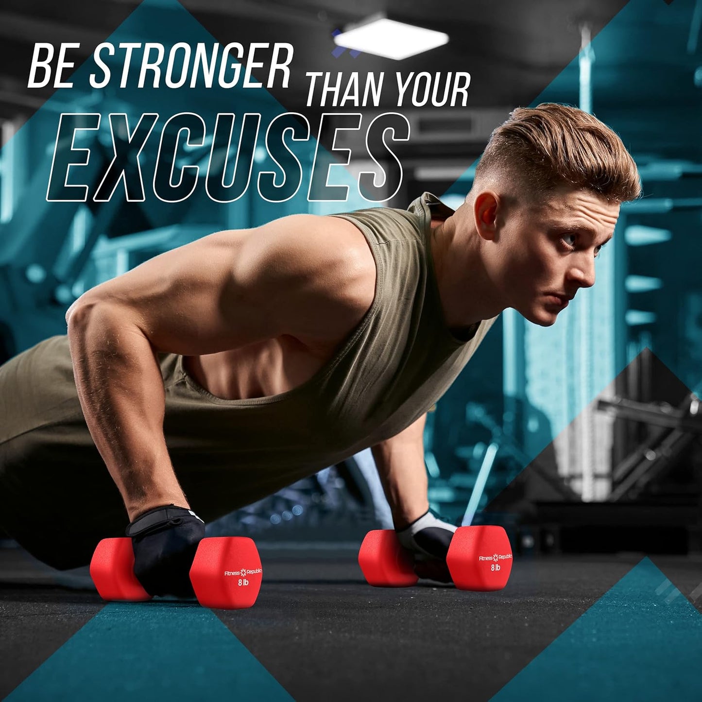 Neoprene Dumbbell Set of 2, Non-Slip, Hex Shape, Free Weights for Muscle Toning and Strength Building - Portable Home Gym Hand Weights