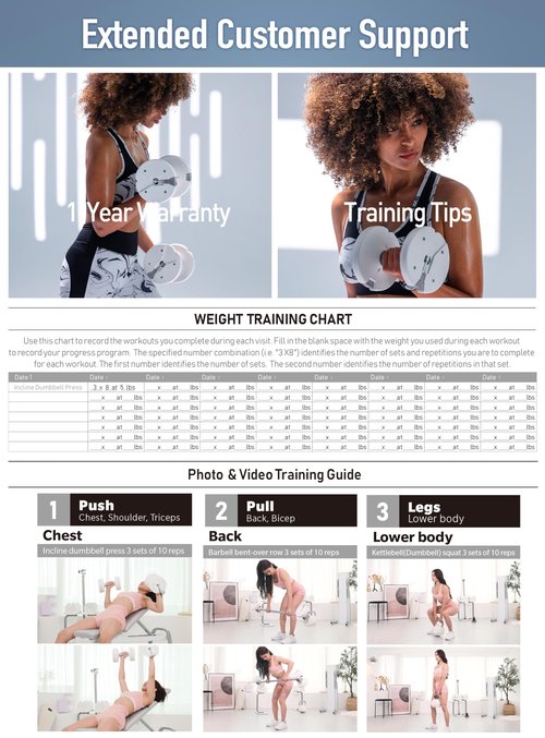 BYZOOM FITNESS Adjustable Dumbbell – 12.5/25lb Single Unit OR Set of 2 – 5-in-1 Adjustable Weight for Home Gym, Strength Training & Fitness Workouts, White OR Black