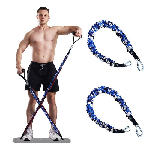 HOTWAVE Resistance Bands for Portable Gym,Push Up Board and Pilates Bar Replacement Backup Exercise Band. Safety Cloth Cover,Squat Workout,Strength Training Fitness Accessories