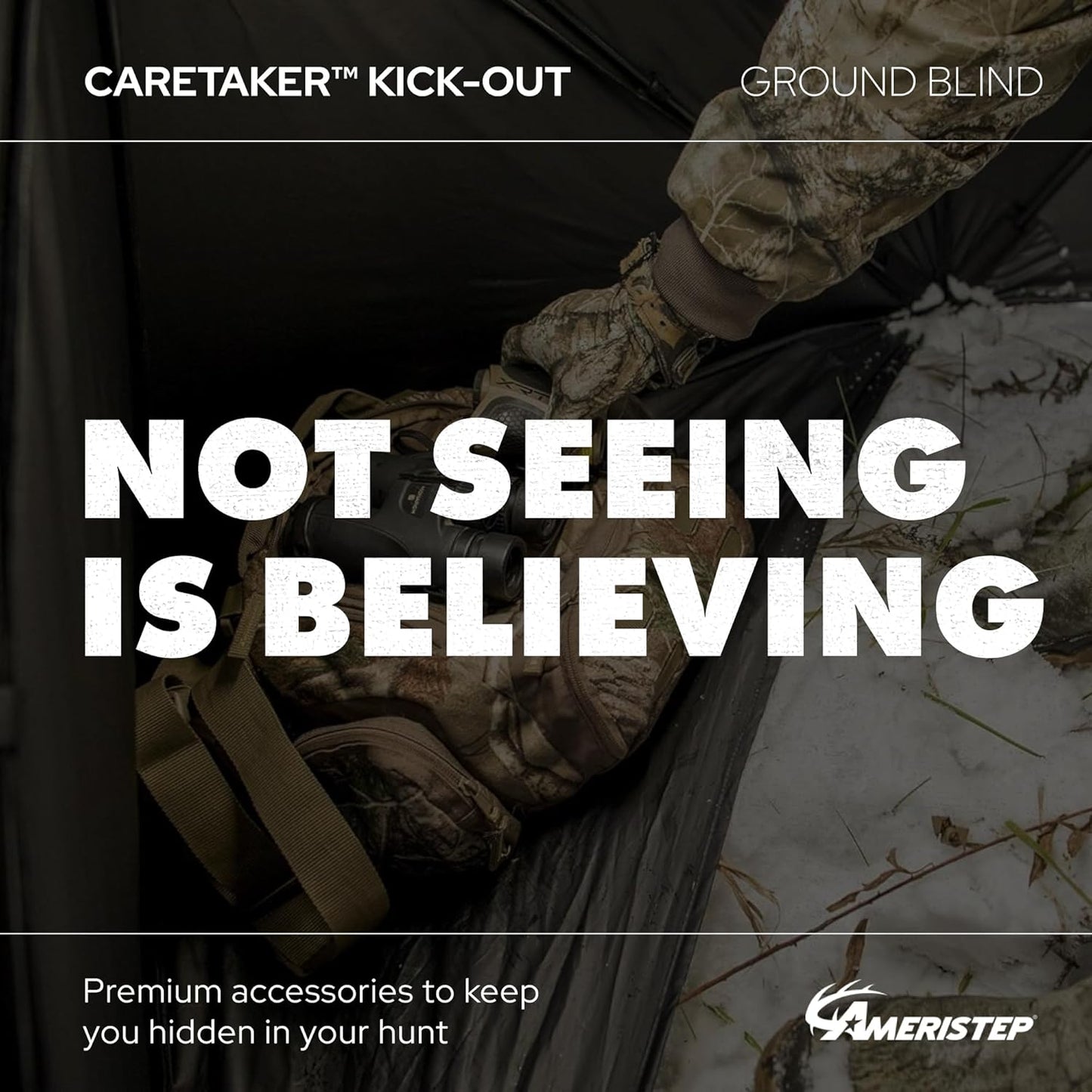 Ameristep Care Taker Kick Out Pop-Up Ground Blind, Premium Hunting Blind