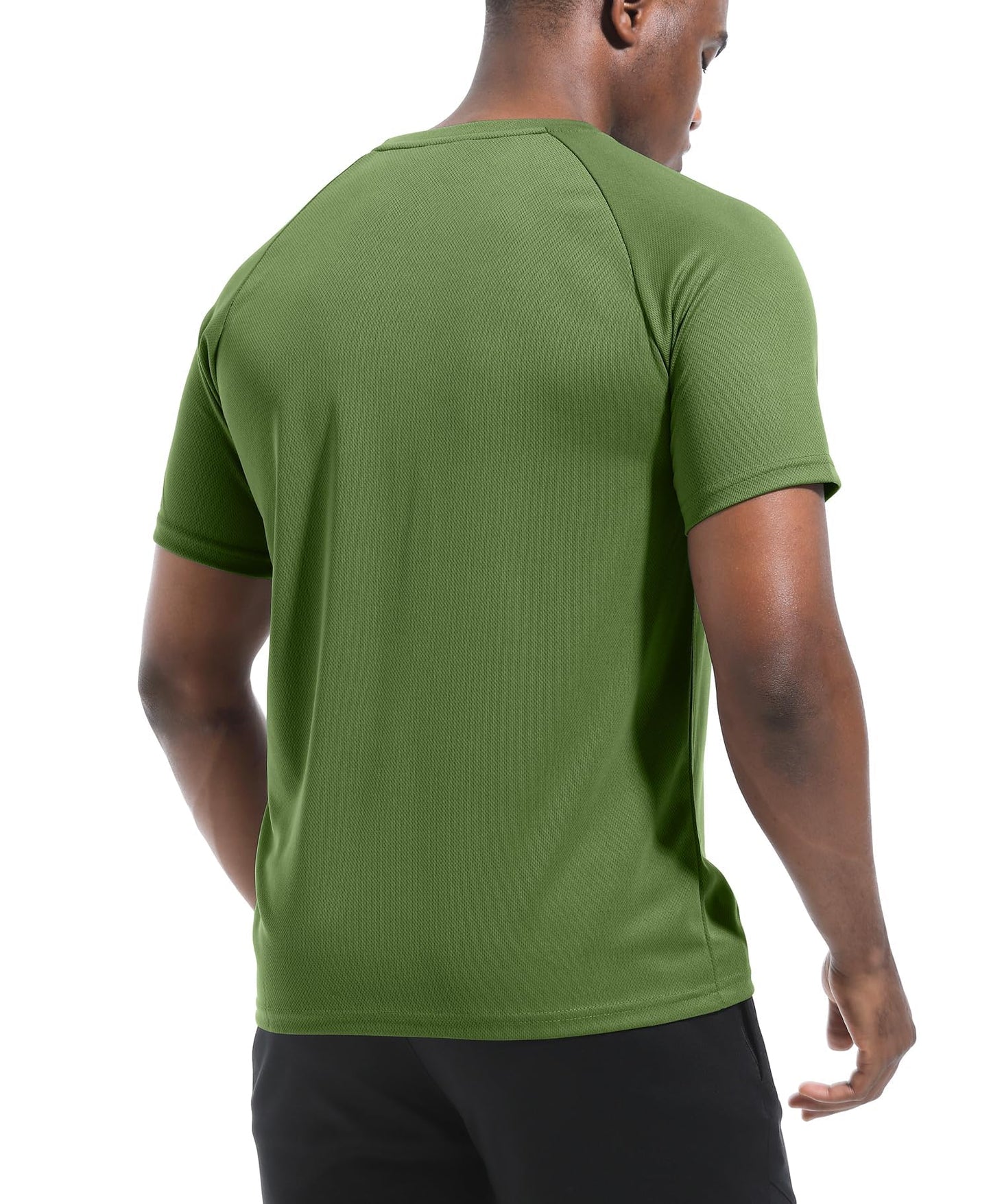 Boyzn 5 Pack Workout Shirts for Men, Dry Fit Moisture Wicking Crew Neck T-Shirts, Athletic Running Gym Workout Short Sleeve T Shirts for Men 5P08-L