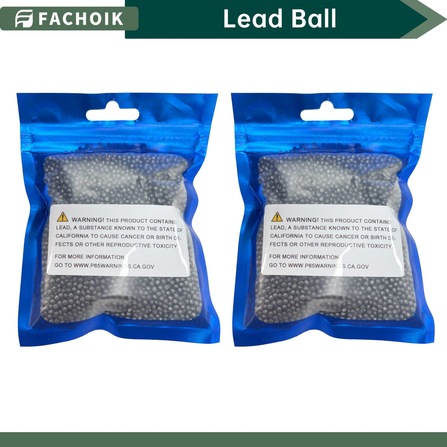 Fachoik Lead Shot Balls 99.9% Pure (2.4mm) for Slingshot Ammo, Consistent Weight(2, Pounds)