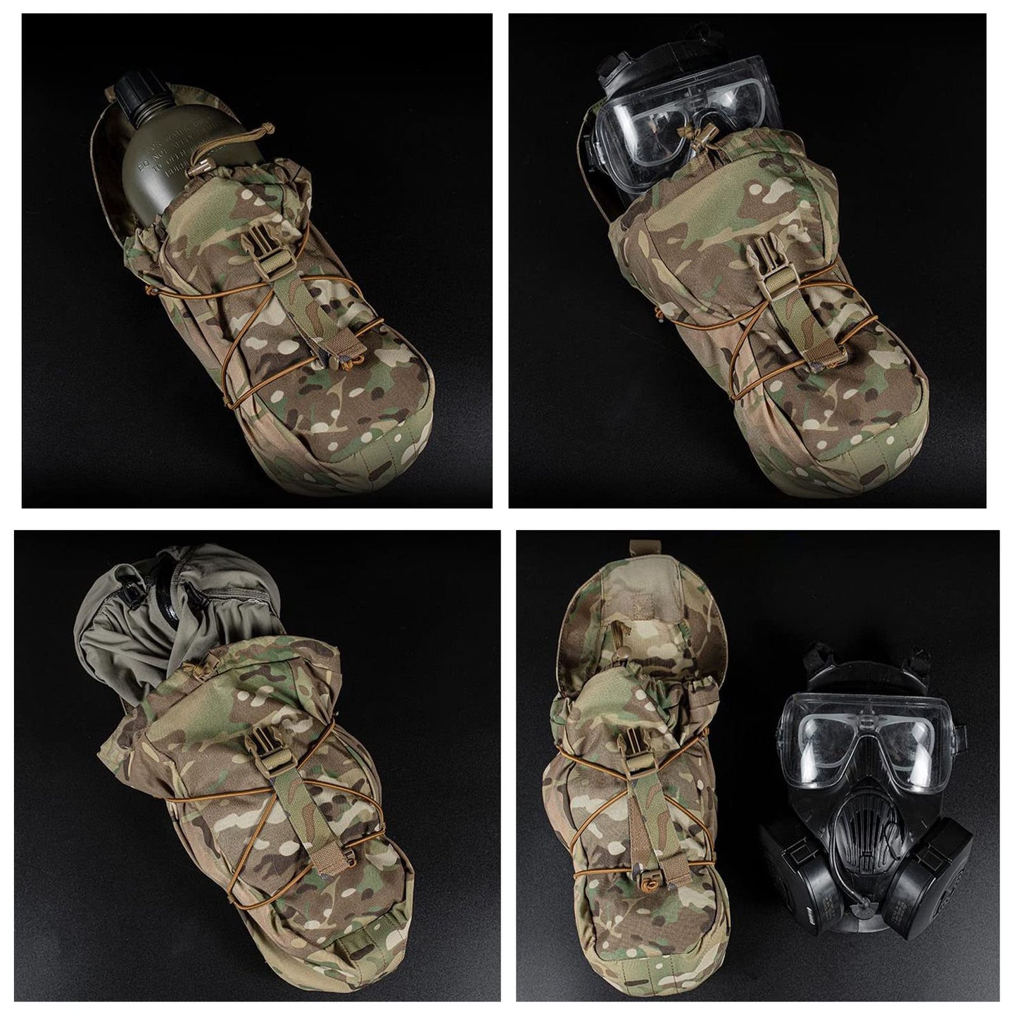 Hdlsina Multifunctional large capacity Dump Pouch Drawstring Magazine Tactical Utility Pouch Recycling Pouch Waist Bag (Green)