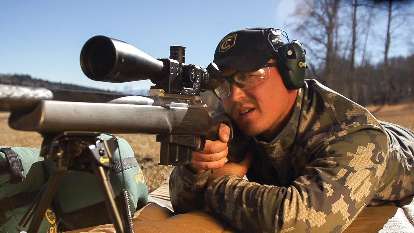 Adjustable Caldwell Pro Range Shooting Glasses - Clear Lenses, Black Frame for Outdoor & Competition