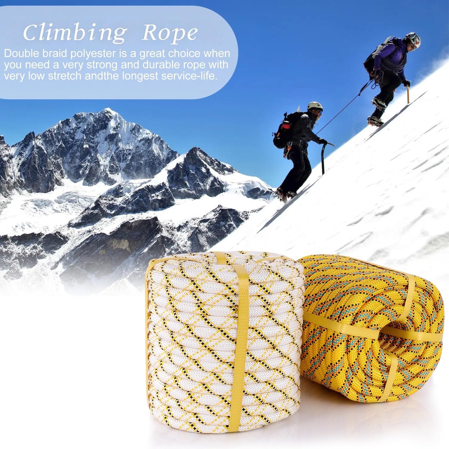 Arborist Rope Climbing Rope 1/2 Inch Tree Rope for Construction Climbing Swing Sailing
