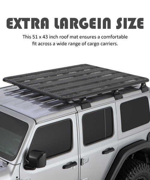 RACOONA Roof Rack Pads, 51"x43" Roof Cargo Bag Protective Mat, Black, Soft Shell, Universal Fit, Not Water Resistant