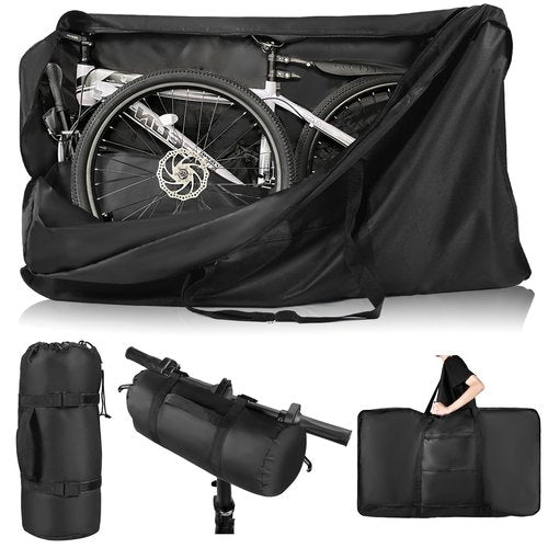 Bike Travel Bag Airplane for 26 inch to 29 inch Mountain Bicycle,Heavy Duty 840D MTB Bicycle Box Case with Strong Webbing for Air Travel Flights Waterproof,Bicycle Outdoor Storage Bag with Carry Bag