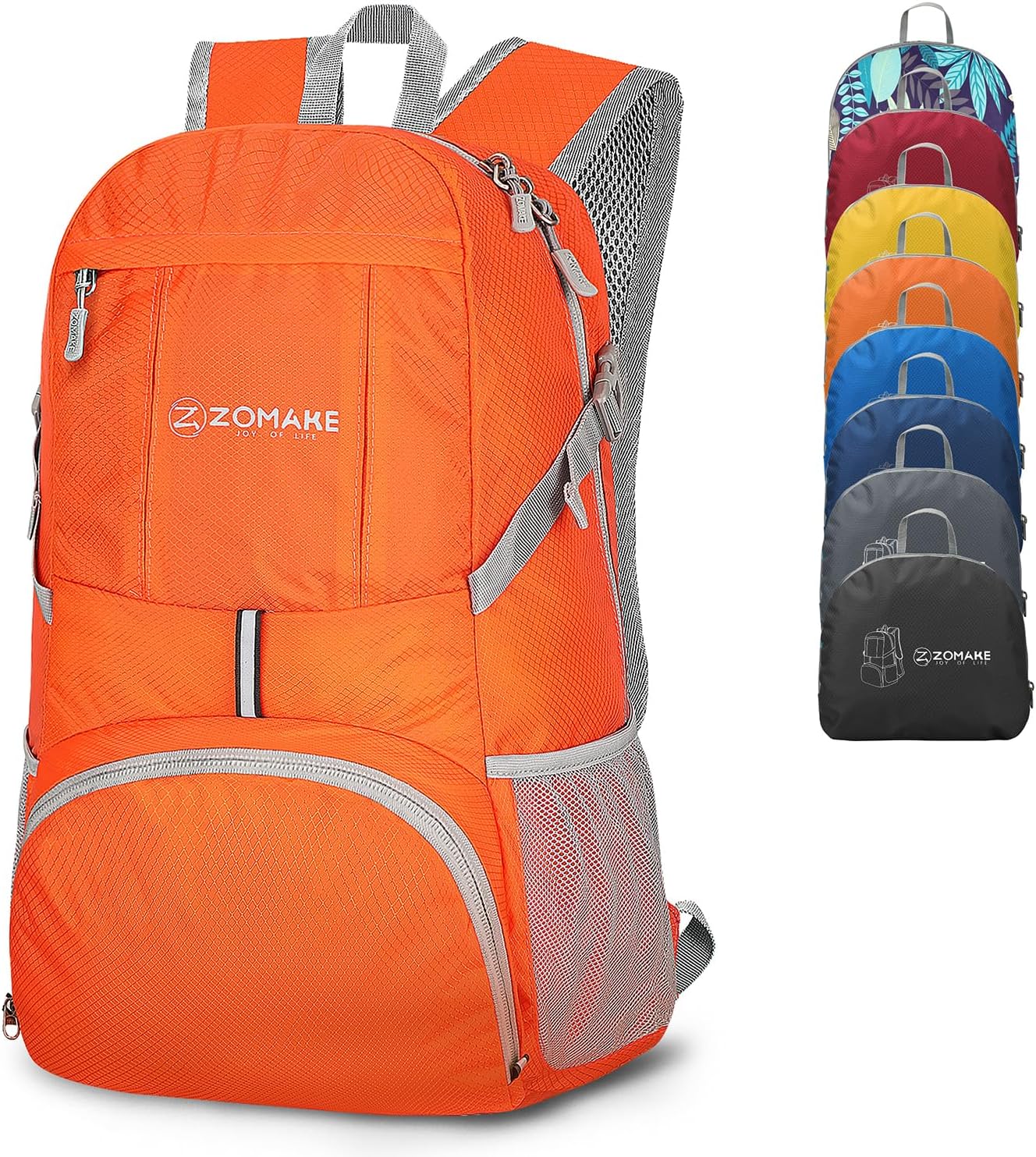 ZOMAKE Lightweight Packable Backpack 35L, Light Foldable Backpacks Water Resistant Collapsible Hiking Bag, Compact Folding Day Pack for Travel Camping(Black)