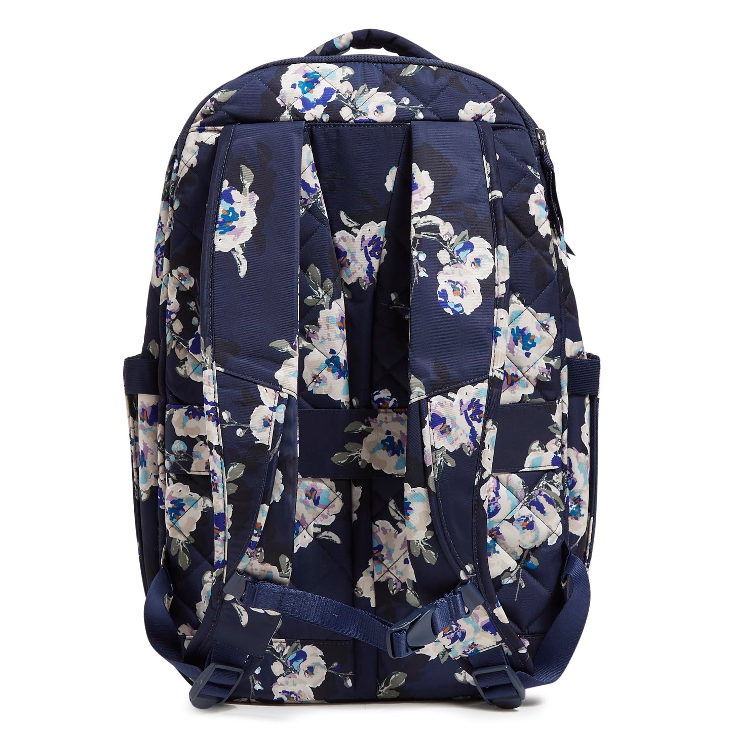Vera Bradley Women's, Performance Twill Travel Backpack Travel Bag, Blooms and Branches Navy, One Size