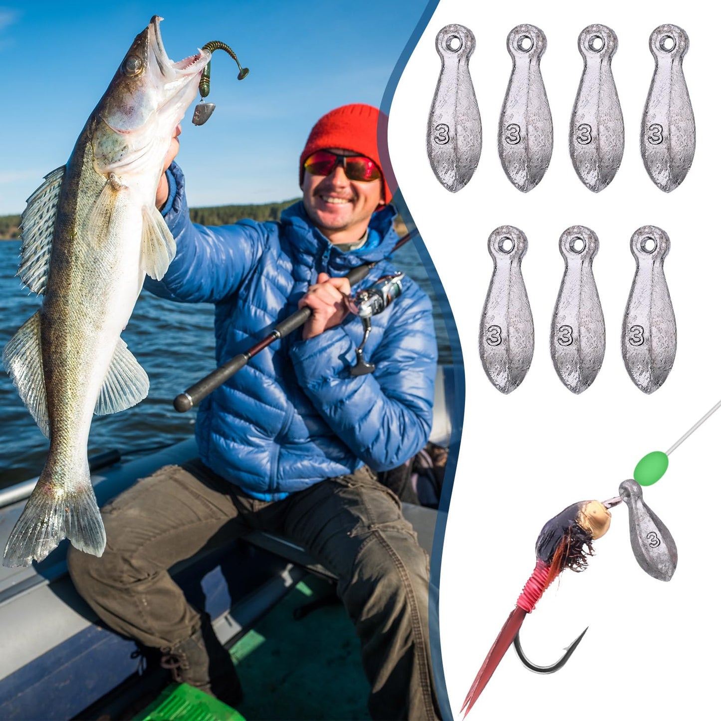 Glimin 36 Pcs Bank Sinkers Fishing Weights Sinkers Weights for Surf Ocean Saltwater Freshwater Surf Bass Catfishing Fishing Casting Gear Tackle(3 oz)