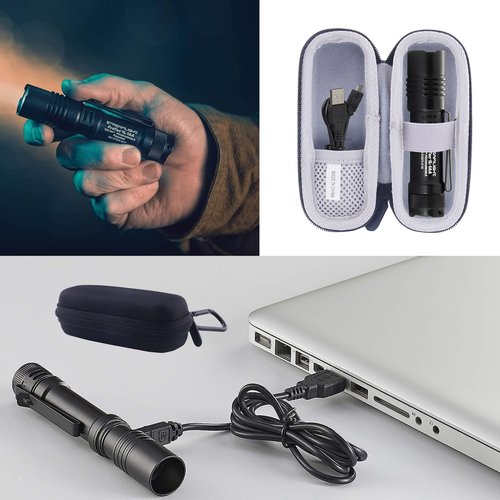 WAIYUCN Hard EVA Carrying Case Compatible with Streamlight 66320/66604 MicroStream Flashlight，streamlight 88061 protac 1l-1aa Tactical Light Case.