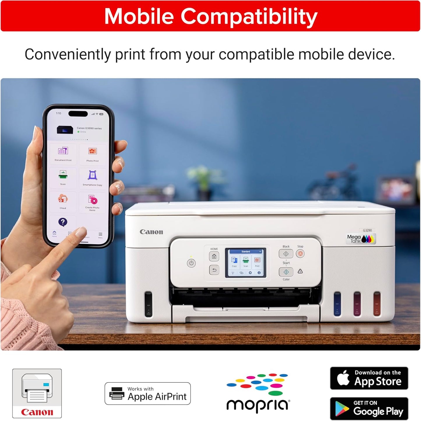Canon MegaTank G3270 All-in-One Wireless Inkjet Printer. for Home Use, Print, Scan and Copy