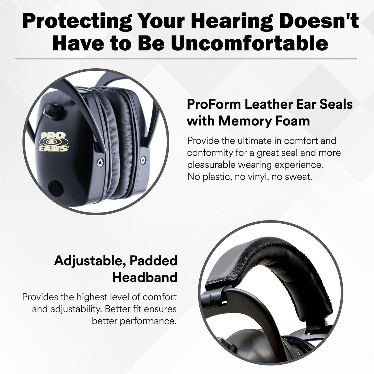 Pro Ears - Pro Tac Plus Gold - Military Grade Electronic Hearing Protection and Amplification - NRR 26 - Ear Muffs - Green