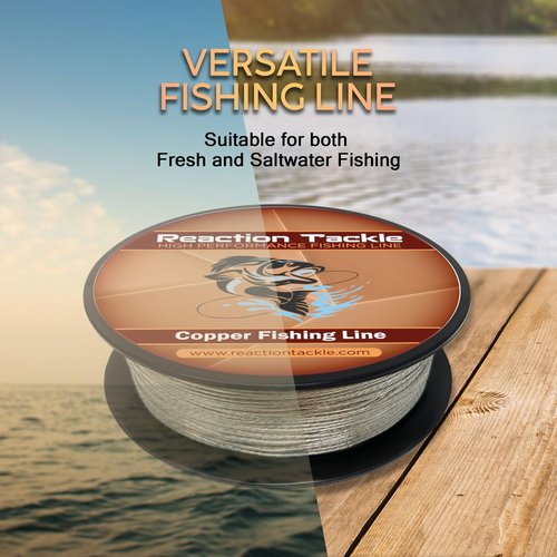 Reaction Tackle Copper Trolling Wire - Copper Fishing Line - Corrosion Resistant Tin Coated Copper Super Smooth and Thin Diameter to Reach Deeper Depths 45LB / 300 Foot