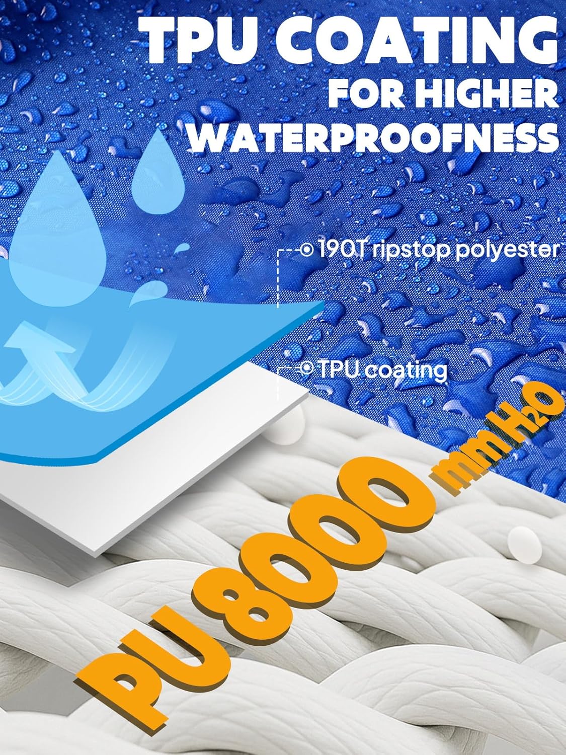 ANYOO Hood Rain Poncho Waterproof Lightweight Raincoat for Men Women Adult with Pocket for Hiking Camping Outdoor Activities