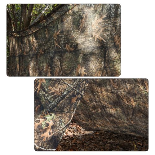 Waxaya Camo Burlap Cradle Mesh Camouflage Netting Cover for Hunting Blinds Sunshade Decoration (Maple Leaf Super 2, 118" x 19.6' = 3 m x 6m)