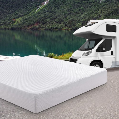Opoiar RV Mattress 10" King,Green Tea Medium Firm Memory Foam Mattress in a Box,Pressure Relief,Campers/Trailers/Trucks Mattress in a Box,CertiPUR-US Certified,Made in USA