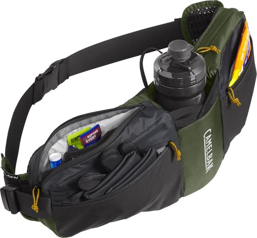 CamelBak Podium Flow 4 Hydration Belt 21oz, Army Green/Black