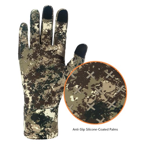 BASSDASH Men’s Camo Hunting Gloves UPF 50+ Lightweight Touchscreen Gloves for Warm Weather Fishing Hiking Outdoor Activities