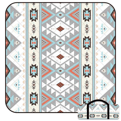 ODESUN Large Waterproof Picnic Outdoor Blanket 80"x60" Outdoor Boho Picnic Mat Machine Washable Beach Blanket Waterproof Foldable Picnic Mat Portable for Picnics, Camping, Beach