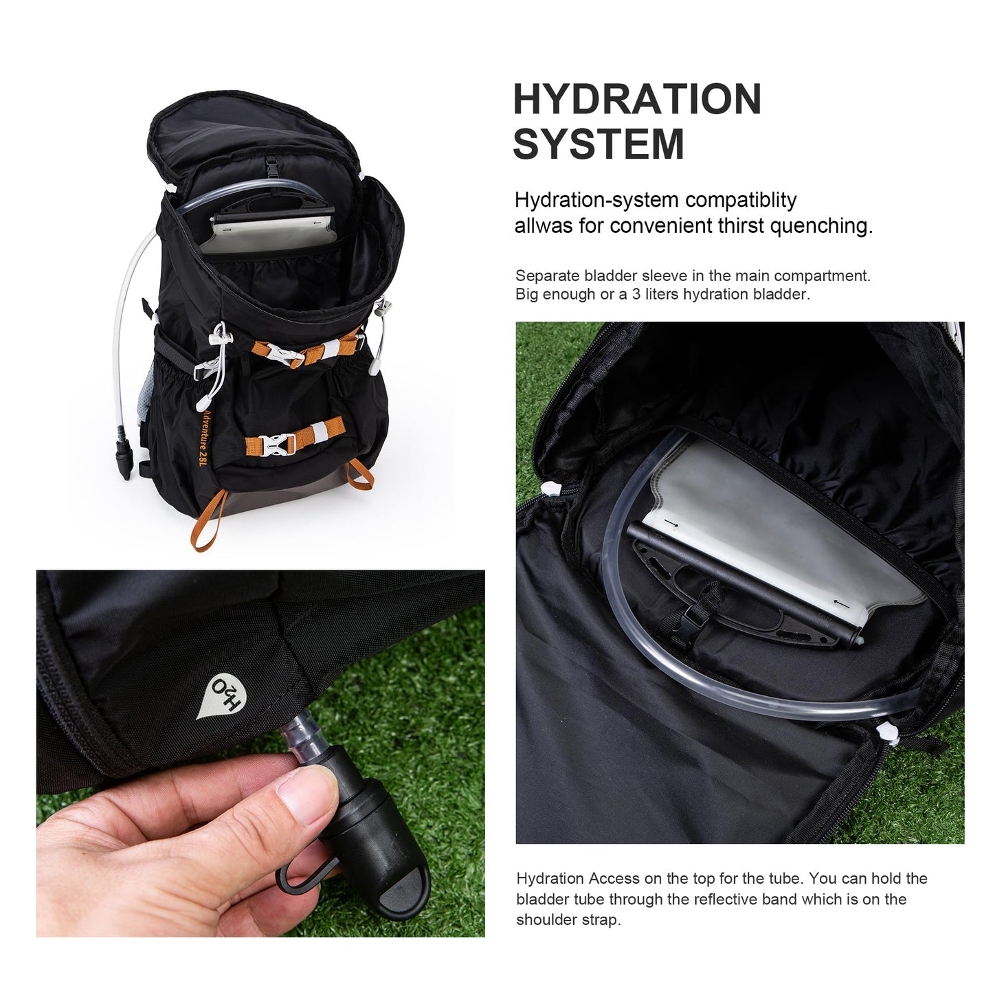 MOUNTAINTOP Small Hiking Backpack 28L Travel Daypack Lightweight for Women for Outdoor Camping