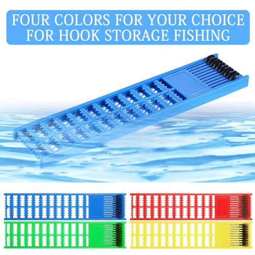 Meooeck 8 Pieces Fish Hook Holder Snelled Fishing Leader Holder 10.6 x 2.36 x 0.67 Inch Line Organizer for Storing Line Rigs(Multicolor)