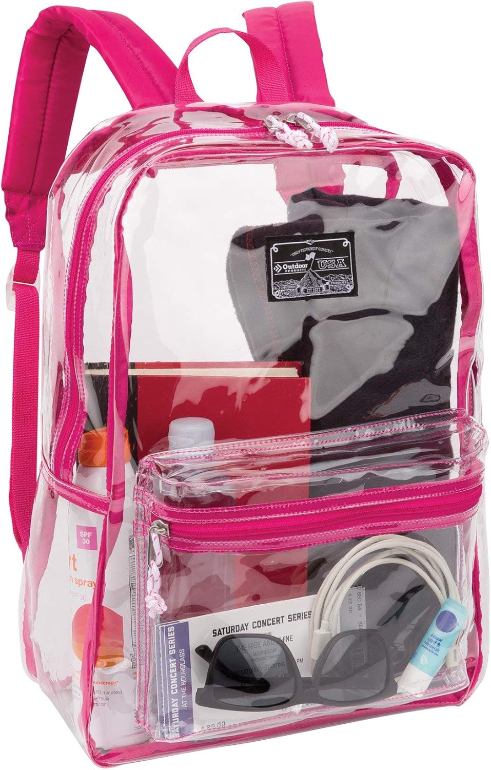 Outdoor Products Clear Pass Daypack (Pink Peacock) (Black)