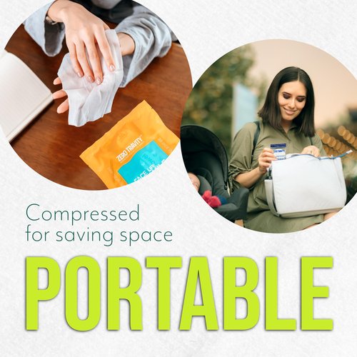 Zero Gravity Disposable Towels - 30pcs Compressed Ultra Soft Coin Tissue, Portable & Reusable Camping Personal Care Products, Recyclable Travel Towels