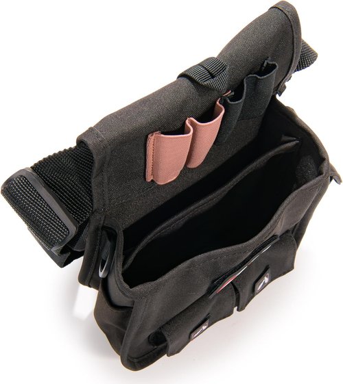 Deluxe Double Shell Pouch - Rugged Shooting Range Bag with Adjustable Belt