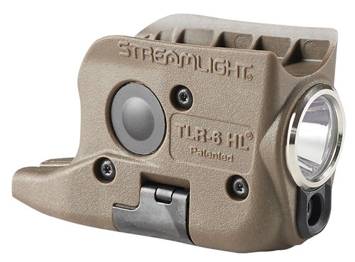 Streamlight 69341 TLR-6 HL 300-Lumen Rechargeable Tactical Weapon Light with Integrated Red Aiming Laser Designed Exclusively and Solely for Glock 42/43 & 43X/48 Non-Railed, Flat Dark Earth Brown