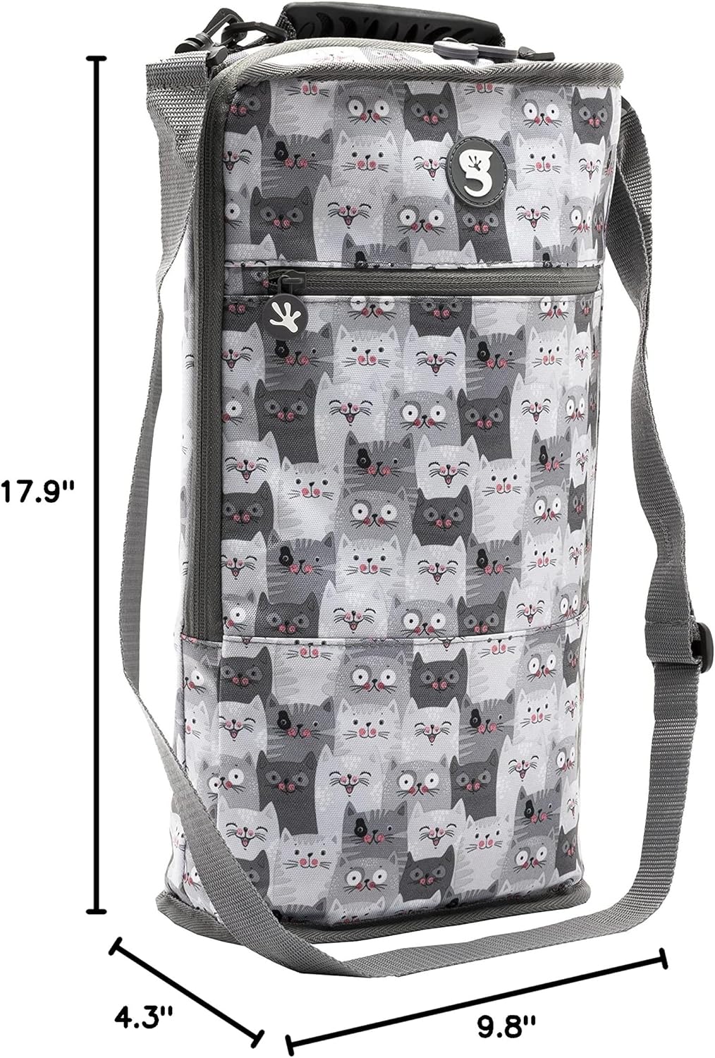 Geckobrands Verticool Insulated Soft Cooler Bag - Portable, Holds 9 Cans or 2 Wine Bottles, Ideal for Beach & Picnics