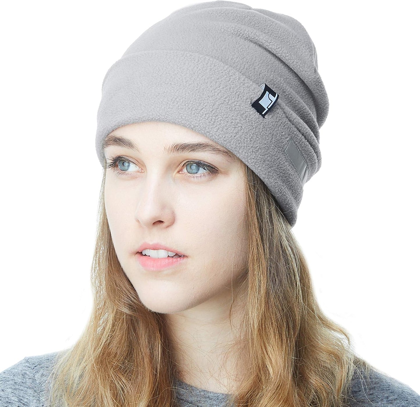 The Hat Depot Fleece Winter Functional Beanie Hat Cold Weather-Reflective Safety for Everyone Performance Stretch