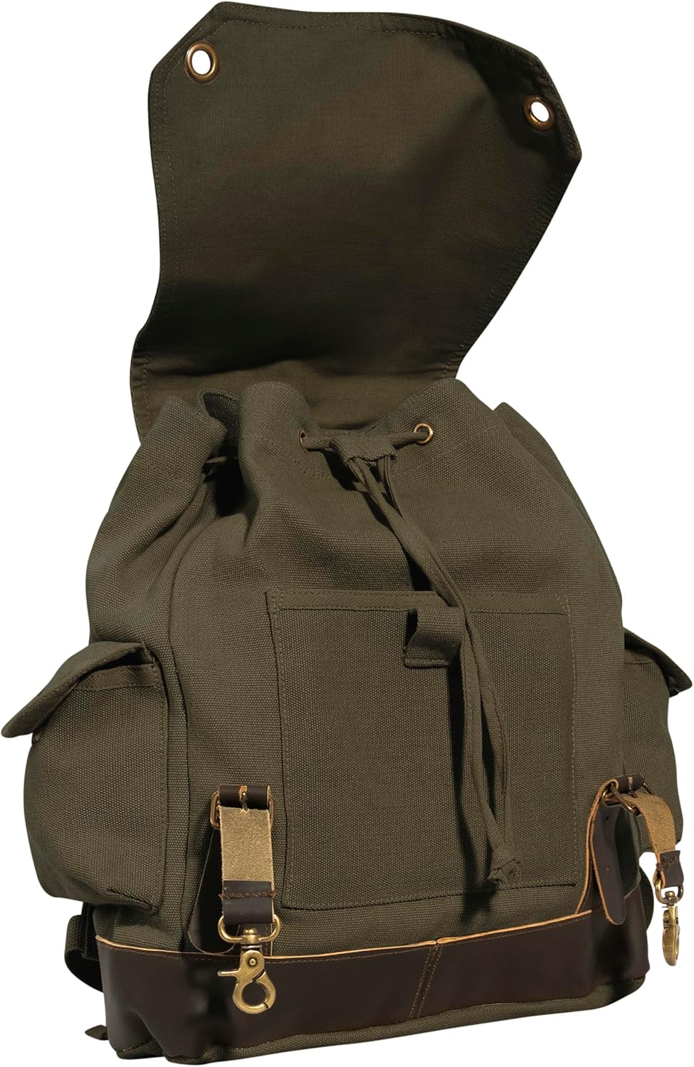 Rothco Vintage Expedition Rucksack - Classic Canvas Backpack for Everyday Adventures