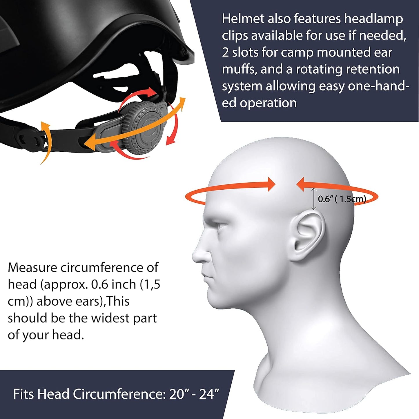 Fusion Climb Meka II Climbing and Zipline Safety Helmet - Black, 6.25-Inch H x 10.3-Inch L x 8.25-Inch W