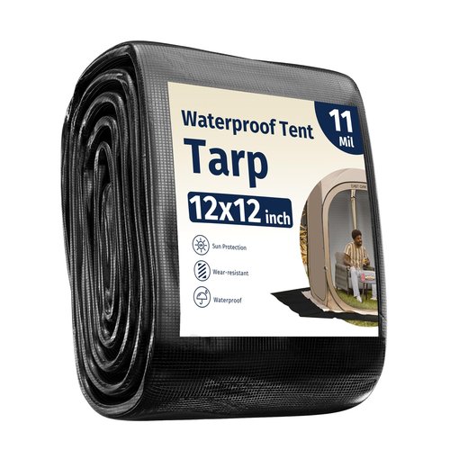 EAST OAK Waterproof Tarps for Outdoors as Tent Floor Mat for EAST OAK Screen House & Pop-Up Tent 12 x 12 FT, 11 Mils Thick, Multipurpose Protective Tarps, Tarp Waterproof, Sun Protection, 147" x 170"
