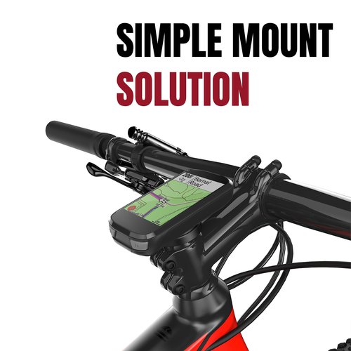 KOM Cycling Top Cap Mount for Garmin and Wahoo Bike Computers (Bike Mount for Edge 1040, Elemnt Roam, Elemnt Bolt v2) 1040 Bike Mount Compatible (Black)