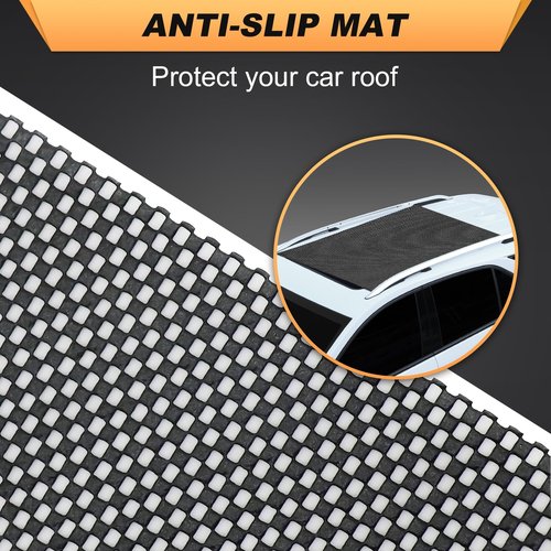 Sailnovo Car Rooftop Cargo Carrier Roof Bag, 15 Cubic Feet Waterproof Rooftop Cargo Carrier Bag, Fit Car with Without Luggage Rack - Cartop Carrier Bag with Tie-Down Strap, Safety Hook