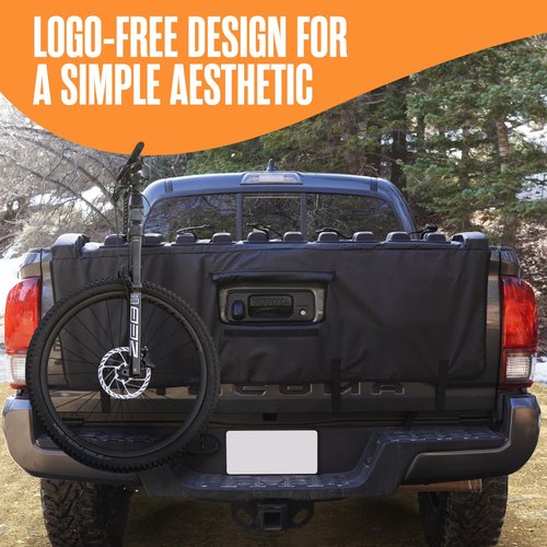 Houseables Tailgate Bike Pad, Tailgate Pad for Mountain Bike, Tail Gate Pads, Truck Bed, Protectors for Trucks, MTB, Cover, Full Size, Midsize, Pickup, Carrier, Mat, Blanket, Cache, 5 Strap, 53x16x7