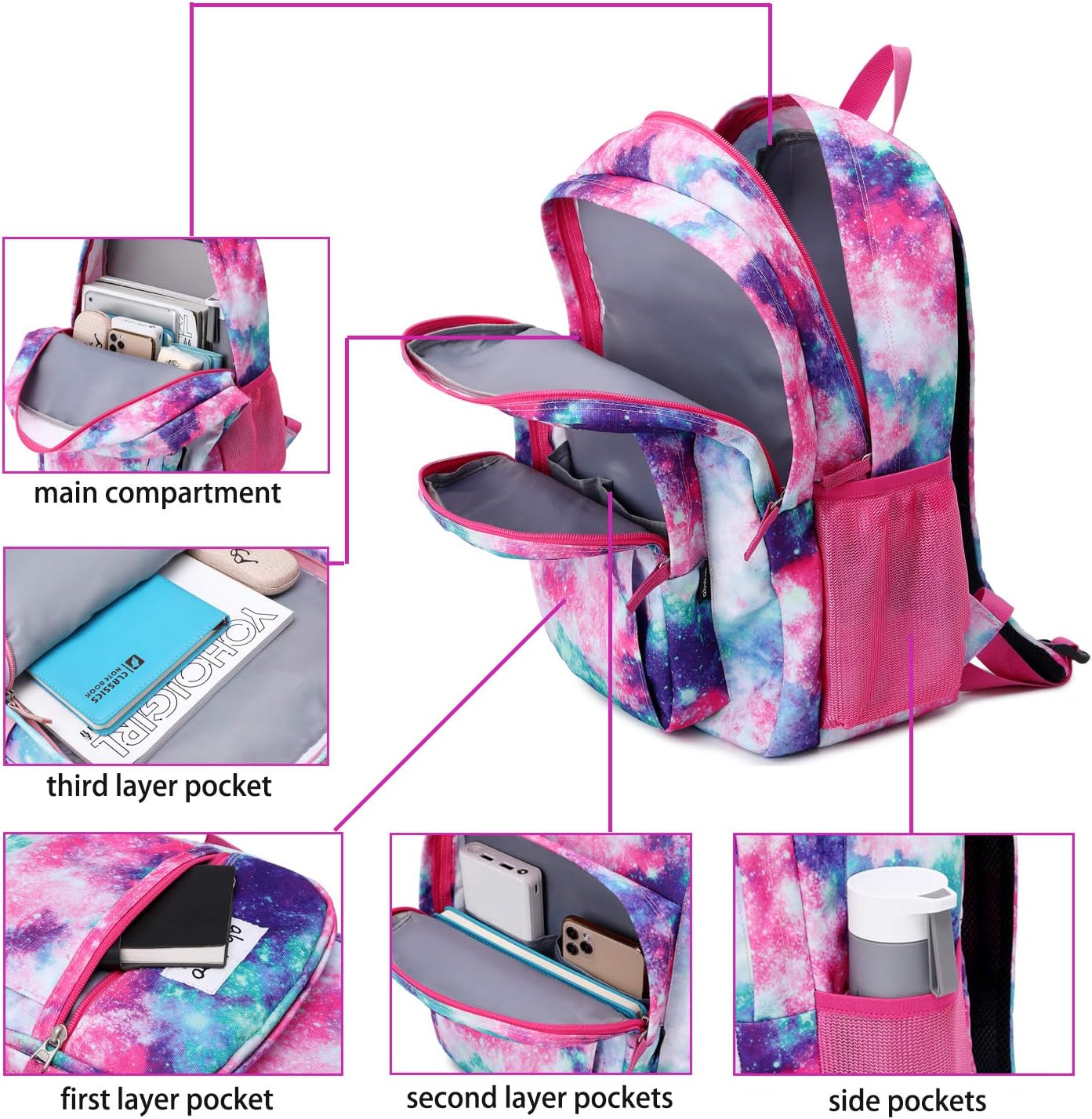 abshoo Classical Basic Travel Backpack For School Water Resistant Bookbag