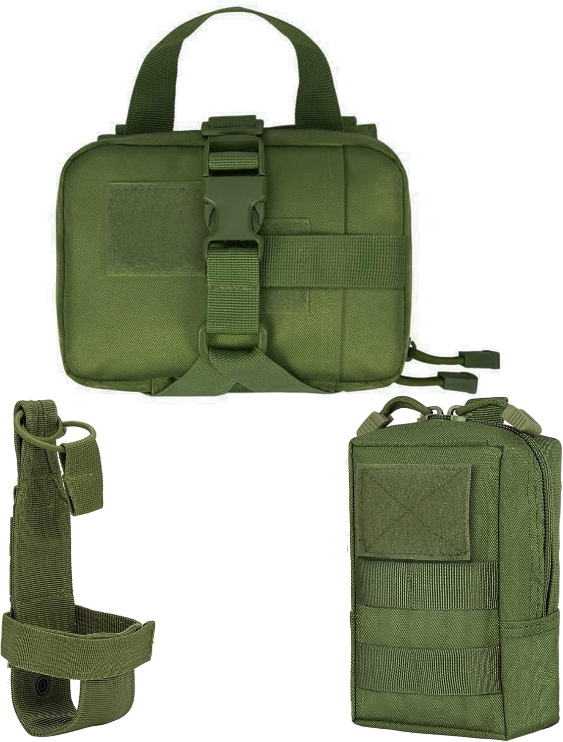 IronSeals Tactical Molle Pouches Multi-Purpose Military Nylon Waist Pack Utility Bag Detachable Patches Pouches for Dog Vest Harness