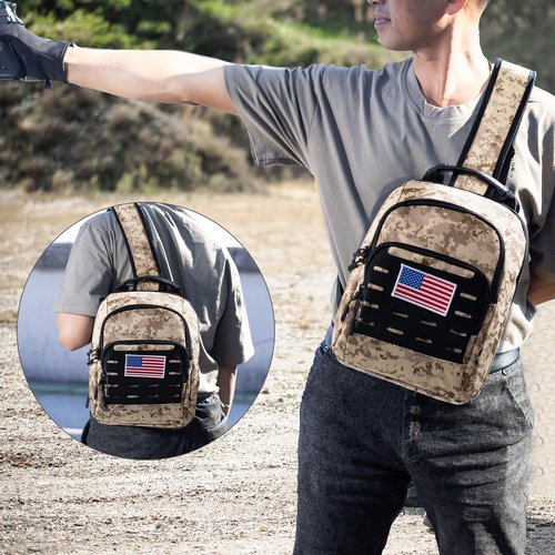 VIGERARI Tactical Sling Bag for Men, Concealed Carry Bag for Men, Women Gun Bag, Tactical Sling Backpack for Handguns