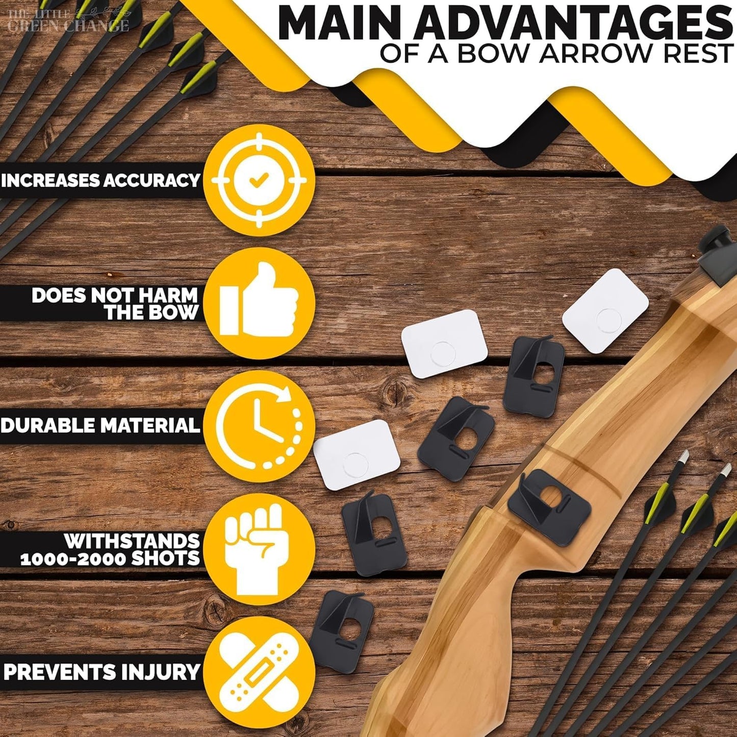 6/3Ct Arrow Rest for Recurve Bow - Right/Left Hand Recurve Arrow Rest Recurve Bow Arrow Rest for Compound Bows Archery Arrow Rest Recurve Archery Accessories - Recurve Bow Rest Recurve Bow Accessories