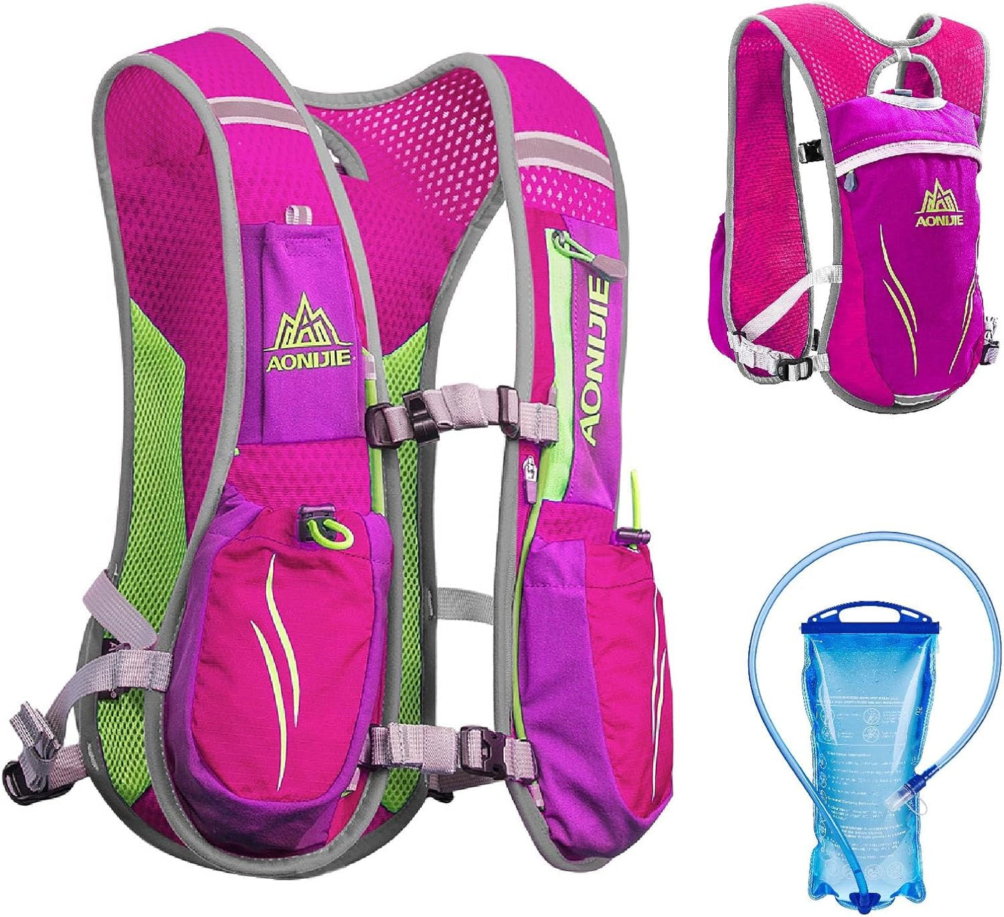 JEELAD Running Hydration Vest Trail Backpack for Women and Men Jogging Trail Race Marathon Cycling Hiking