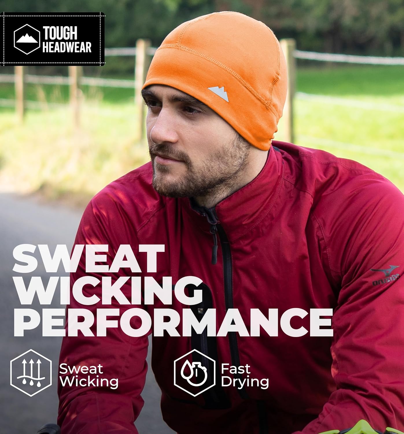 Tough Headwear Skull Cap for Men - Beanie Hats - Skully Beanie Cap - Cooling Skull Caps for Men Locs Sweat Dreads Running