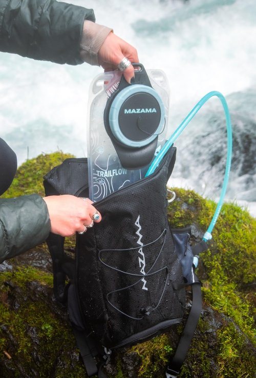 The Trailflow-88 Hydration Bladder. Leakproof, Easy to Clean and Fill Water Reservoir BPA Free, Fits Most Hydration Backpacks. Great for Running Hiking Camping Cycling. (2L)