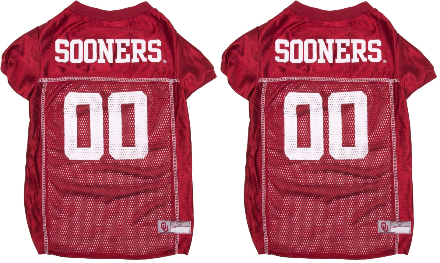NCAA College Oklahoma Sooners Mesh Jersey for Dogs & Cats, Medium. Licensed Big Dog Jersey with Your Favorite Football/Basketball College Team (Pack of 2)