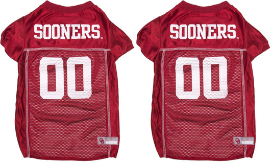 NCAA College Oklahoma Sooners Mesh Jersey for Dogs & Cats, Medium. Licensed Big Dog Jersey with Your Favorite Football/Basketball College Team (Pack of 2)