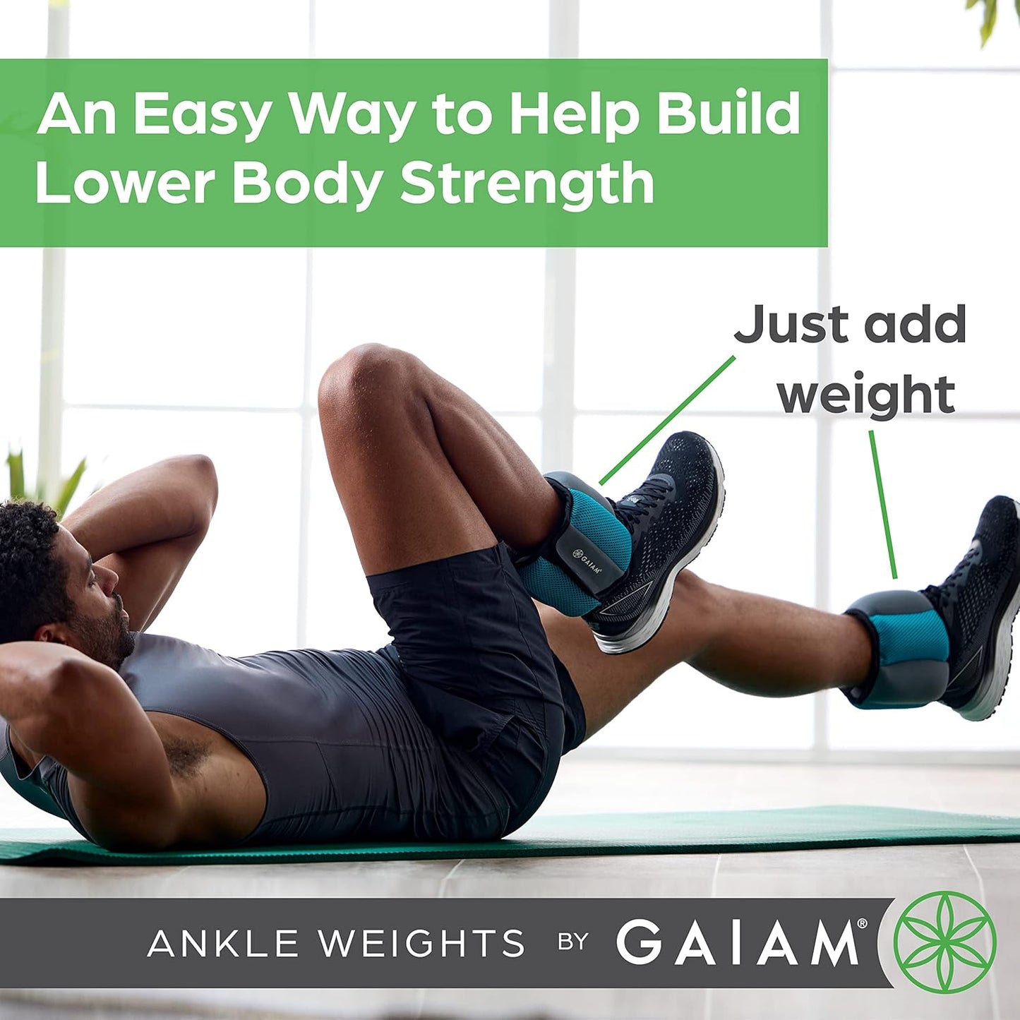 Gaiam Wrist and Ankle Weights, Wearable Bracelet to Strengthen