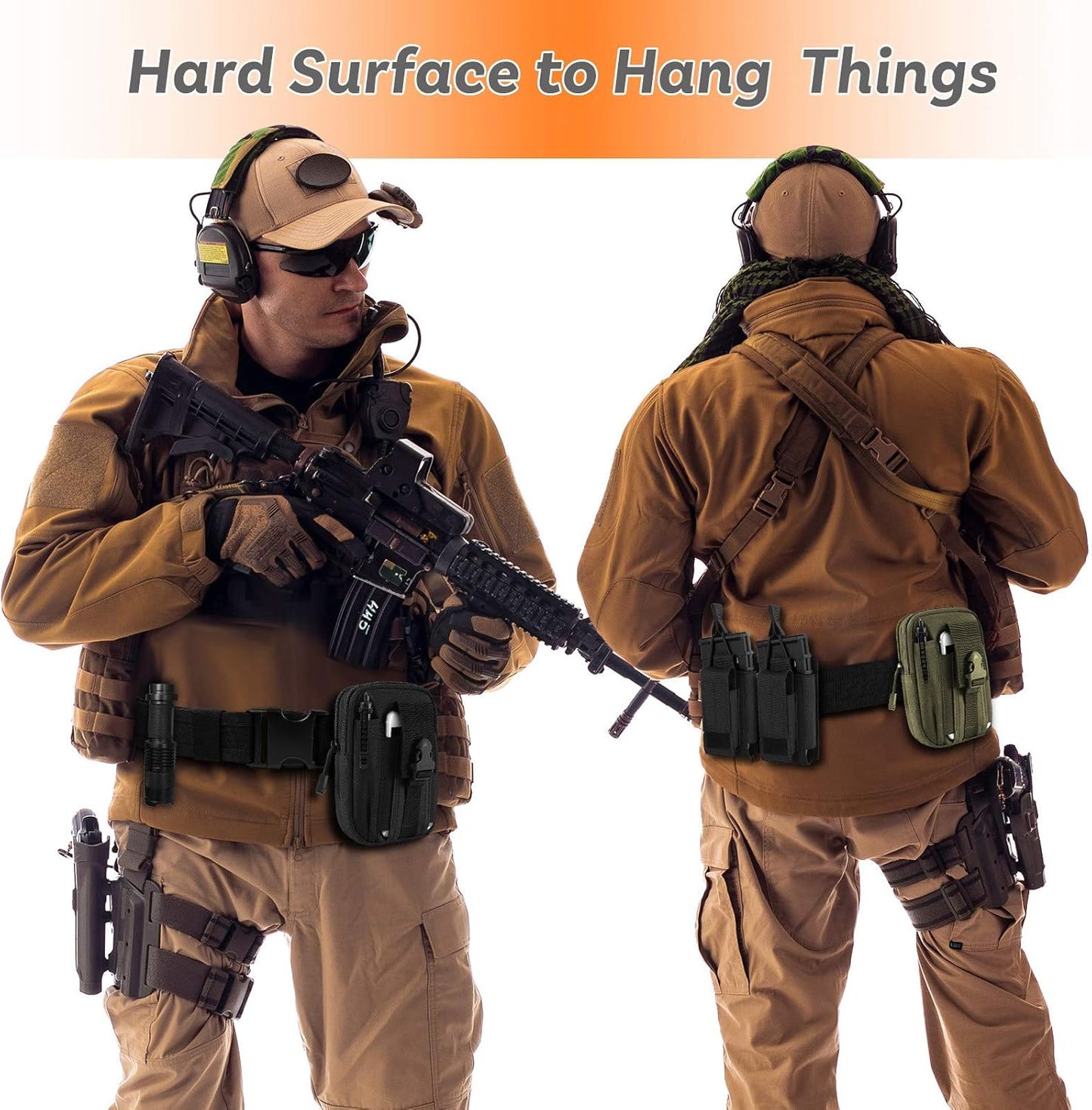 AIRSSON Heavy Duty Belt Tactical Combat Police Utility Belt 1.5 inch Load Bearing with Quick Release Buckle (duty belt)