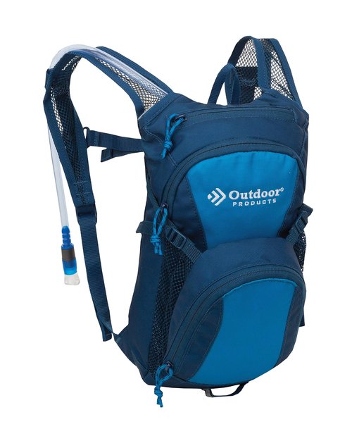 Outdoor Products Tadpole Hydration Pack (Black) (Violet Tulip) (Acid Lime) and (Black) (Bright Blue) Bundle